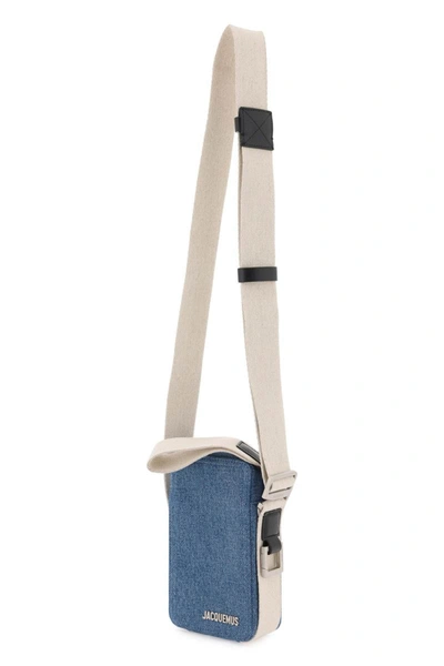 Shop Jacquemus Le Cuerda Vertical Crossbody Bag In Blue