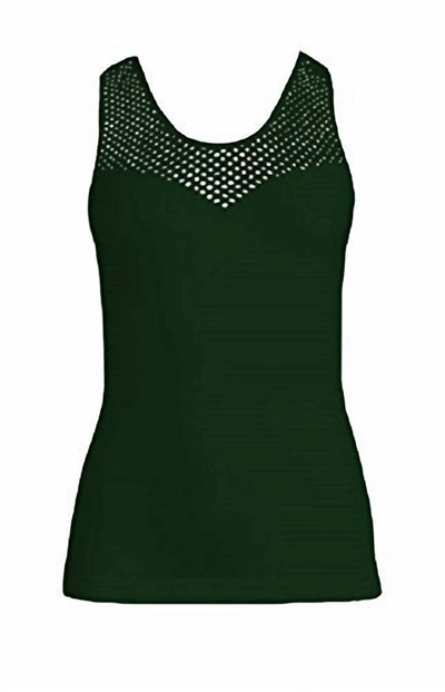 Phat Buddha Women Mesh Tank Top In Green In Green