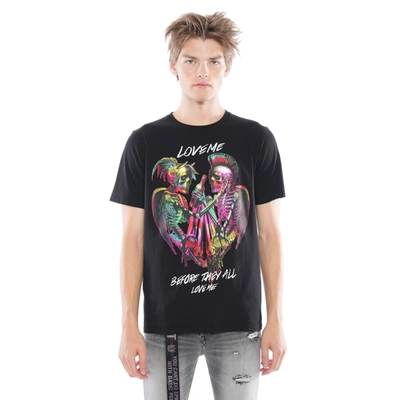Shop Cult Of Individuality-men Short Sleeve Crew Neck Tee "love Me" In Black