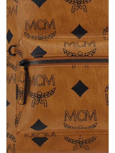 Shop Mcm Backpacks In Cognac