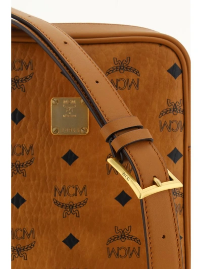 Shop Mcm Shoulder Bags In Cognac