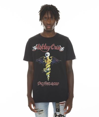 Shop Cult Of Individuality-men T-shirt Short Sleeve Crew Neck Tee "dr Feelgood" Motley Crue In Black