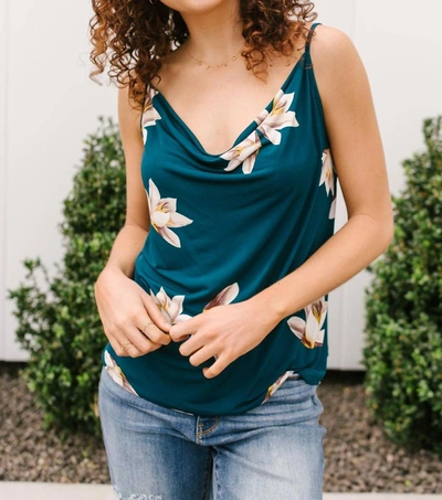 Shop And The Why The Best Part About Florals Tank In Deep Teal In Blue