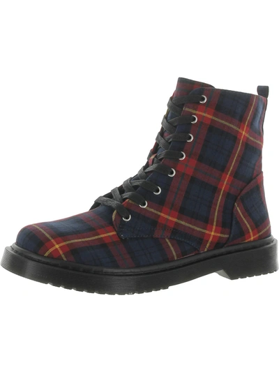 Shop Fergalicious By Fergie Martina Womens Patent Lace-up Combat Boots In Multi