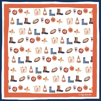 Keva Happy Fall Bandana Scarf In Multi In Multi