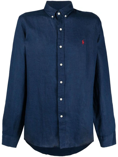 Shop Polo Ralph Lauren Slim Fit Sport Shirt Clothing In Blue
