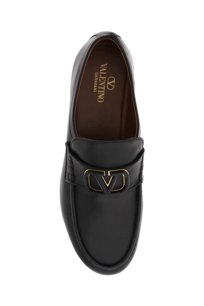 Shop Valentino Garavani Vlogo Signature Calfskin Nappa In Black