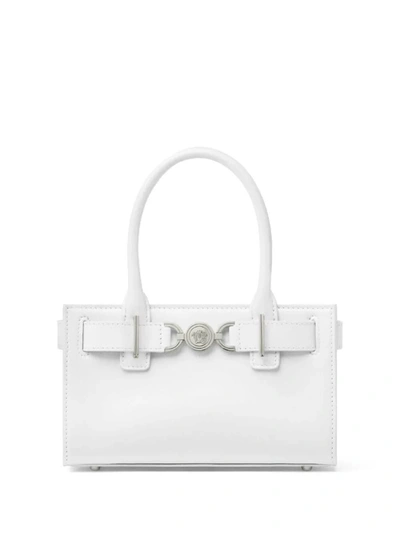 Shop Versace Small Tote Bags In White