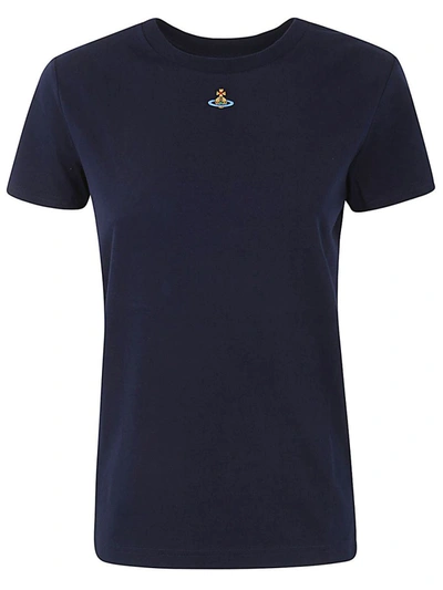 Shop Vivienne Westwood Orb Peru` T-shirt Clothing In Blue