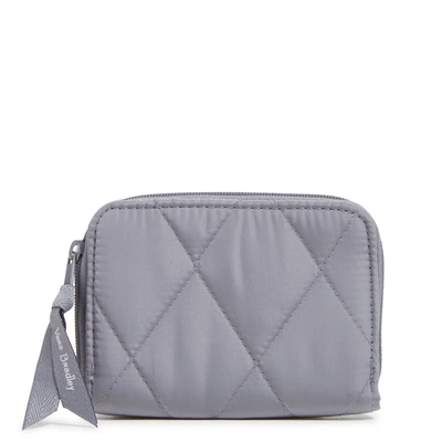Shop Vera Bradley Rfid Small Zip-around Wallet In Grey