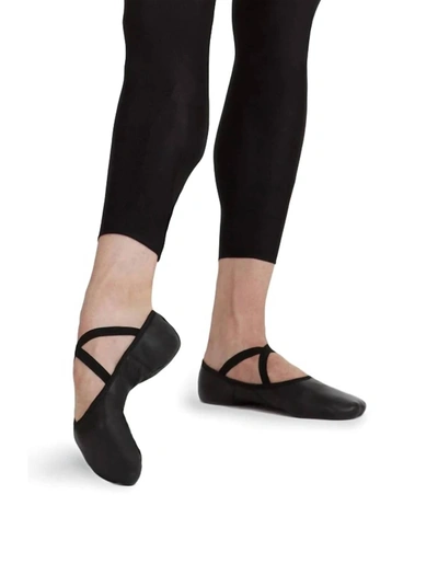 Shop Capezio Womens Leather Romeo Ballet Shoe In Black