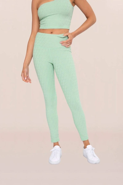 Mono B Geo Spiral Legging In Green In Green