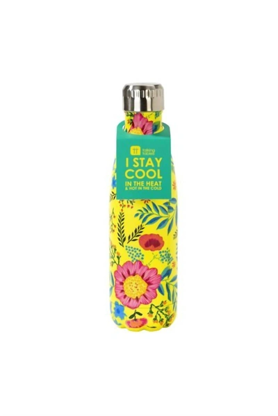 Talking Tables Boho Floral Bottle In Yellow In Yellow