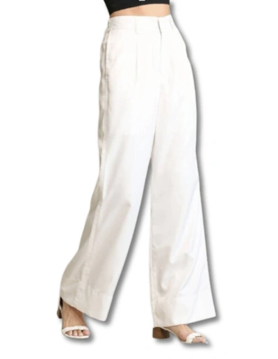 Shop Gigio Slim Straight Suit Pants In White