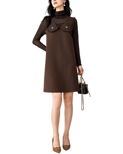 Shop Ounixue Dress In Brown