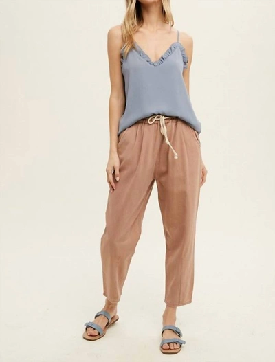 Wishlist Ruffle Detail Cami Top In Dusty Blue In Multi