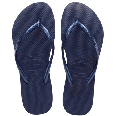 Shop Havaianas Women's Slim Flip Flop Sandal In Navy In Blue