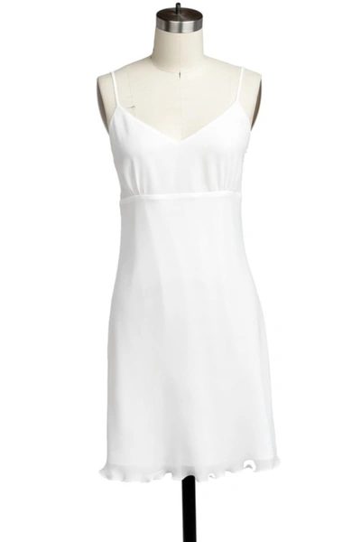 Naked Zebra Mini Dress With Ruffle Hem In Off White In White