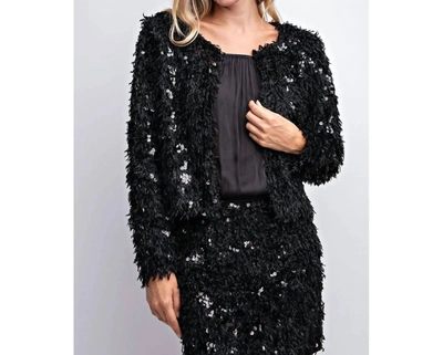 Shop Llove Nights To Remember Coat In Black