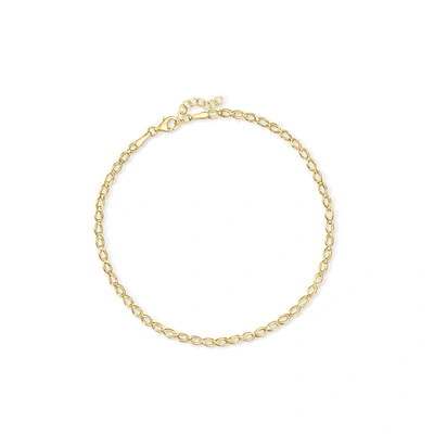 Shop Rs Pure By Ross-simons 14kt Yellow Gold Oval-link Anklet