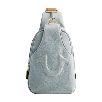 Shop True Religion Stitched Horseshoe Sling In Blue