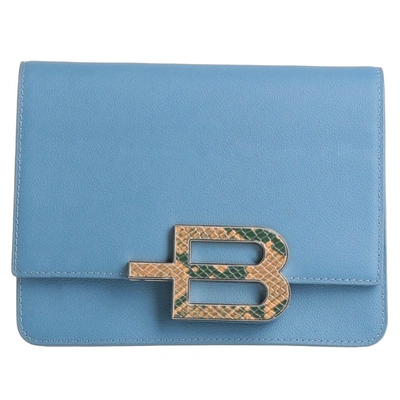Shop Baldinini Trend Blue Leather Di Calfskin Crossbody Women's Bag