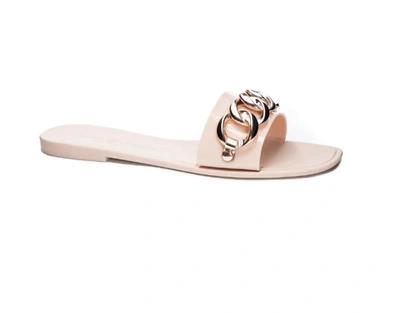 Chinese Laundry Midsummer Slide Sandal In Nude In Brown