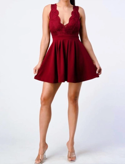 Shop Privy Mini Dress In Burgundy In White