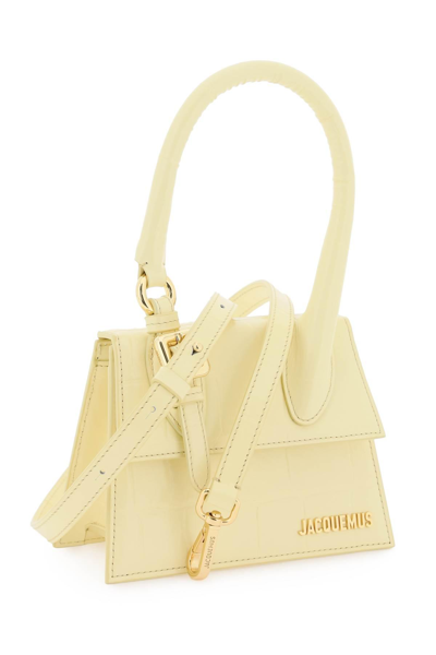 Shop Jacquemus Le Chiquito Moyen Boucle Bag In Yellow