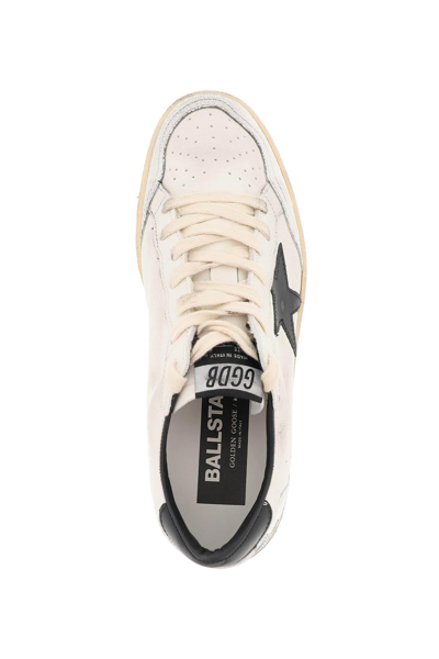 Shop Golden Goose 'ball Star' Sneakers In White,black