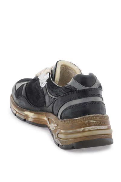 Shop Golden Goose Dad-star Sneakers In Mesh And Nappa Leather In Black
