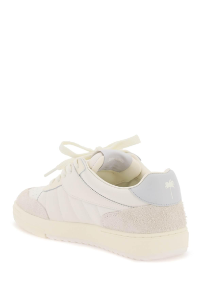 Shop Palm Angels Palm Beach University Sneakers In White,grey,light Blue
