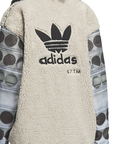 Shop Adidas Originals Adidas X Song For The Mute Fleece Jacket In White