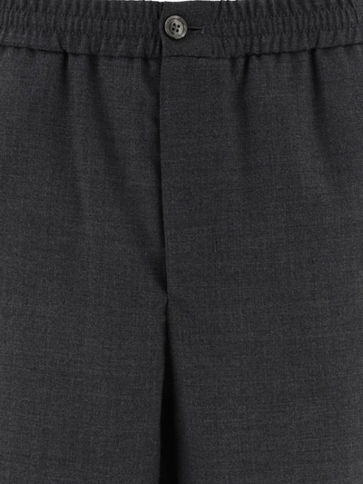 Shop Ami Alexandre Mattiussi Ami Paris Virgin Wool Shorts In Grey