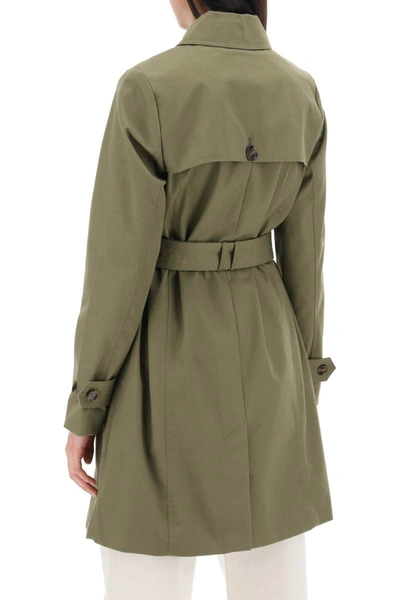 Shop Barbour Double-breasted Trench Coat For In Brown