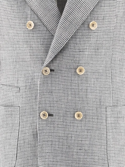 Shop Brunello Cucinelli Linen Suit In Grey