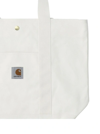 Shop Carhartt Wip Canvas Tote In White