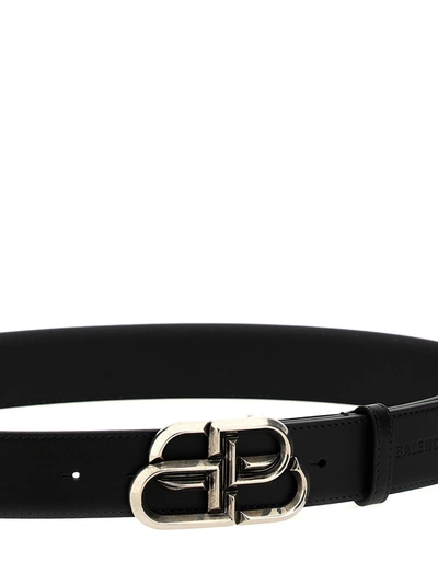 Shop Balenciaga Bb Belts Black