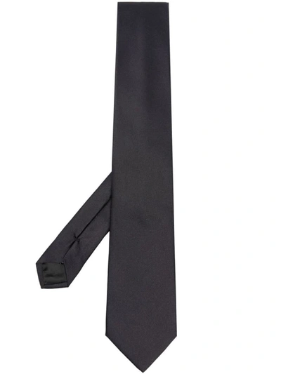 Shop Ea7 Emporio Armani Woven Jacquard Tie Accessories In Black