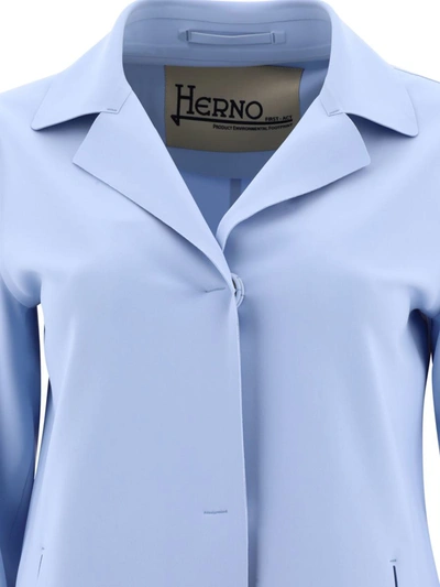 Shop Herno First-act Pef Coat In Blue