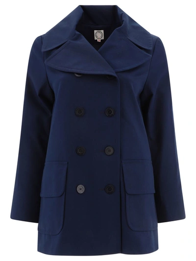 Shop Ines De La Fressange "serafine" Coat In Blue