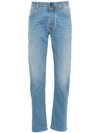 Shop Jacob Cohen Bard Slim Fit Five Pockets Denim Clothing In Blue