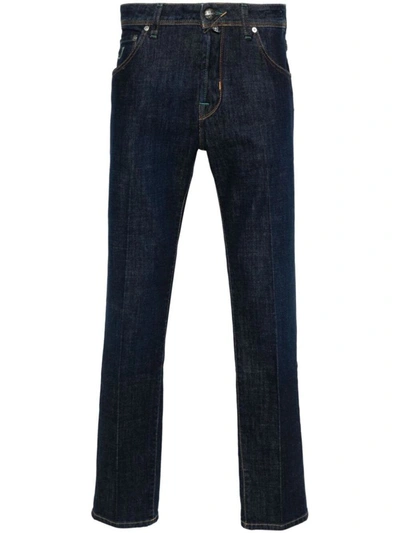 Shop Jacob Cohen Scott Crop Carrot Slim Five Pockets Denim Clothing In Blue