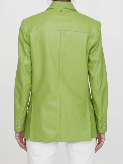 Shop Salvatore Santoro Lime Leather Jacket In Green
