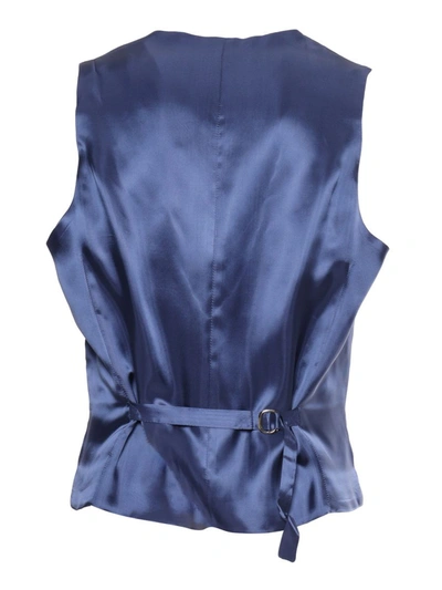 Shop Luigi Bianchi Vest In Blue