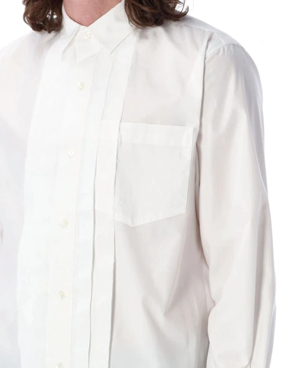 Shop Sacai Popeline Cotton Shirt In Off White