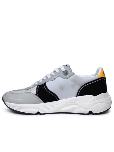 Shop Golden Goose 'running Sole' Grey Leather Sneakers