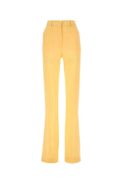 Shop Sportmax Pants In Yellow