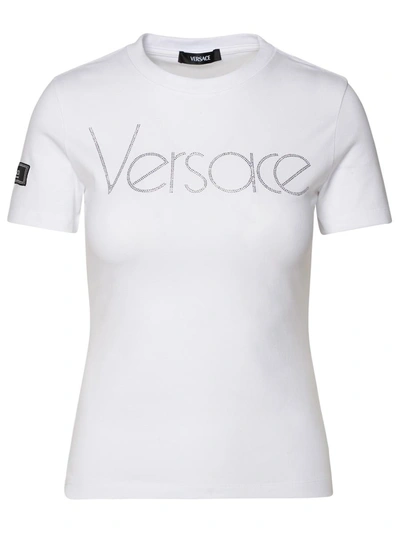 Shop Versace T-shirt 80's Logo In White