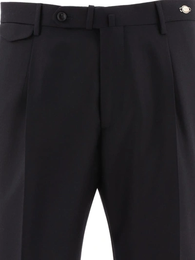 Shop Tagliatore Tailored Wool Trousers In Black